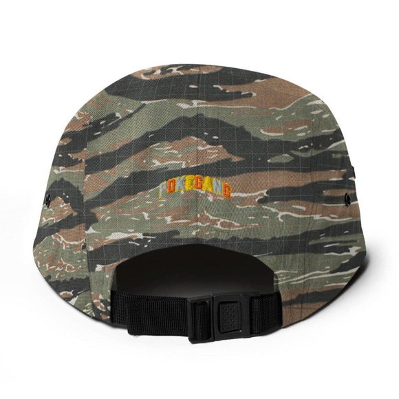 PokeGang Unisex Green Tiger Camo Adjustable Metal Eyelets Classic Snapper Hat - Picture 2 of 2